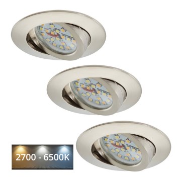 Briloner 7260-032 - SET 3xLED Bad Deckeneinbauleuchte 3xLED/5W/230V IP23