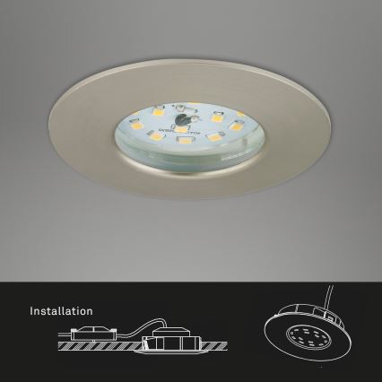 Briloner 7295-012 - LED dimmbare Badezimmer-Einbauleuchte ATTACH LED/6,5W/230V IP44