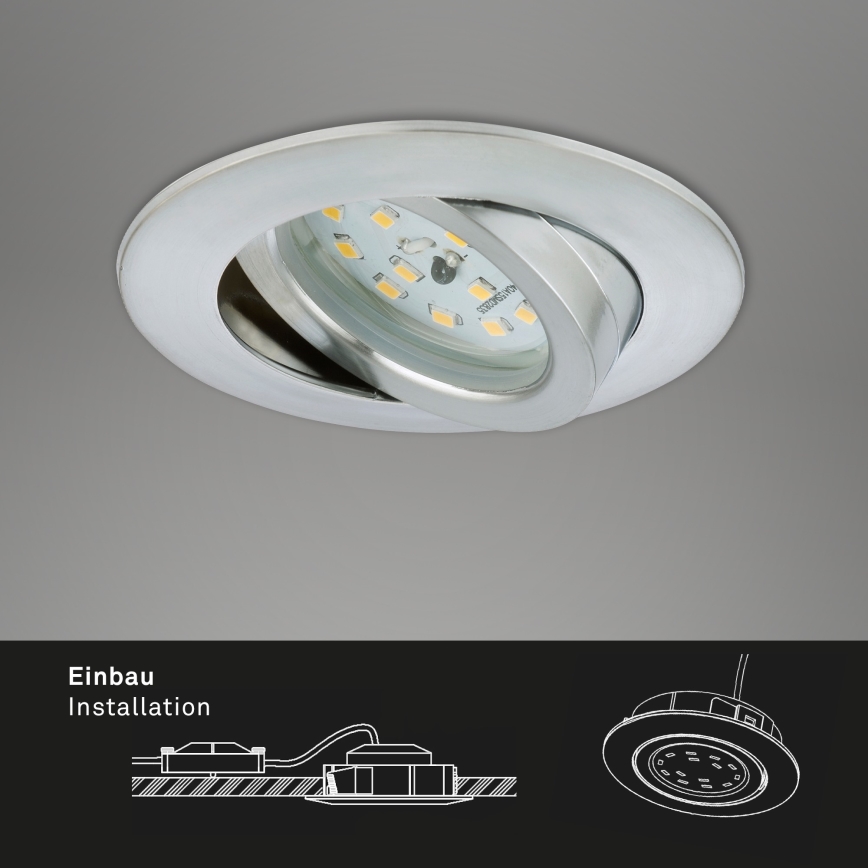 Briloner 7296-019 - Dimmbare LED-Einbauleuchte für Badezimmer LED/6,5W/230V IP23