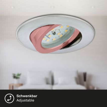 Briloner 7296-039 - 3er-Set dimmbare LED-Einbauleuchten für Badezimmer LED/6,5W/230V 3000K IP23 matt-chrom