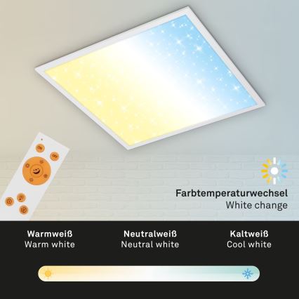 Briloner 7303-016 - Dimmbare LED-Deckenleuchte STARRY SKY LED/36W/230V 3000-6000K + Fernbedienung