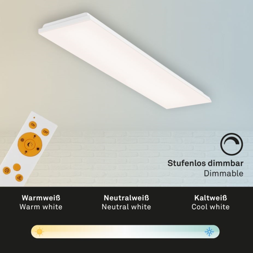 Briloner 7378-316 - Dimmbare LED-Deckenleuchte FRAMELESS LED/38W/230V 3000-6500K + Fernbedienung