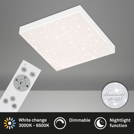 Briloner 7381-016 - Dimmbare LED-Deckenleuchte STARRY SKY LED/15W/230V 3000-6500K + Fernbedienung