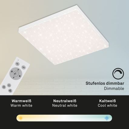 Briloner 7381-116 - Dimmbare LED-Deckenleuchte STARRY SKY LED/24W/230V 3000-6500K + Fernbedienung