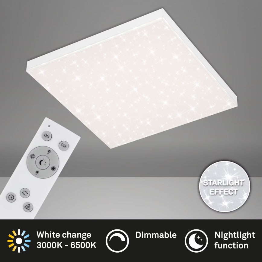 Briloner 7381-116 - Dimmbare LED-Deckenleuchte STARRY SKY LED/24W/230V 3000-6500K + Fernbedienung