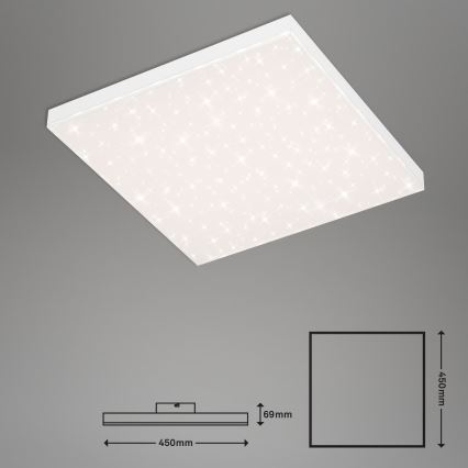 Briloner 7381-116 - Dimmbare LED-Deckenleuchte STARRY SKY LED/24W/230V 3000-6500K + Fernbedienung