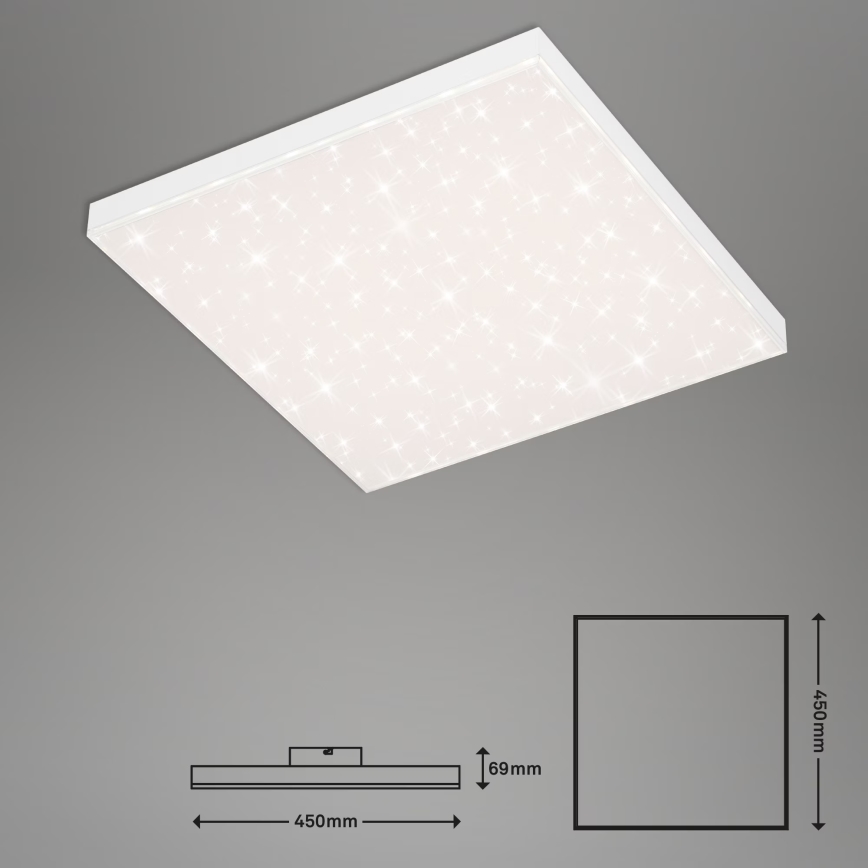 Briloner 7381-116 - Dimmbare LED-Deckenleuchte STARRY SKY LED/24W/230V 3000-6500K + Fernbedienung