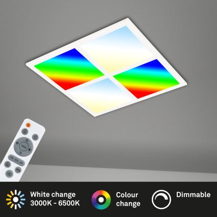 Briloner 7387-016 - LED RGBW dimmbare Deckenleuchte LED/24W/230V 3000-6500K + Fernbedienung