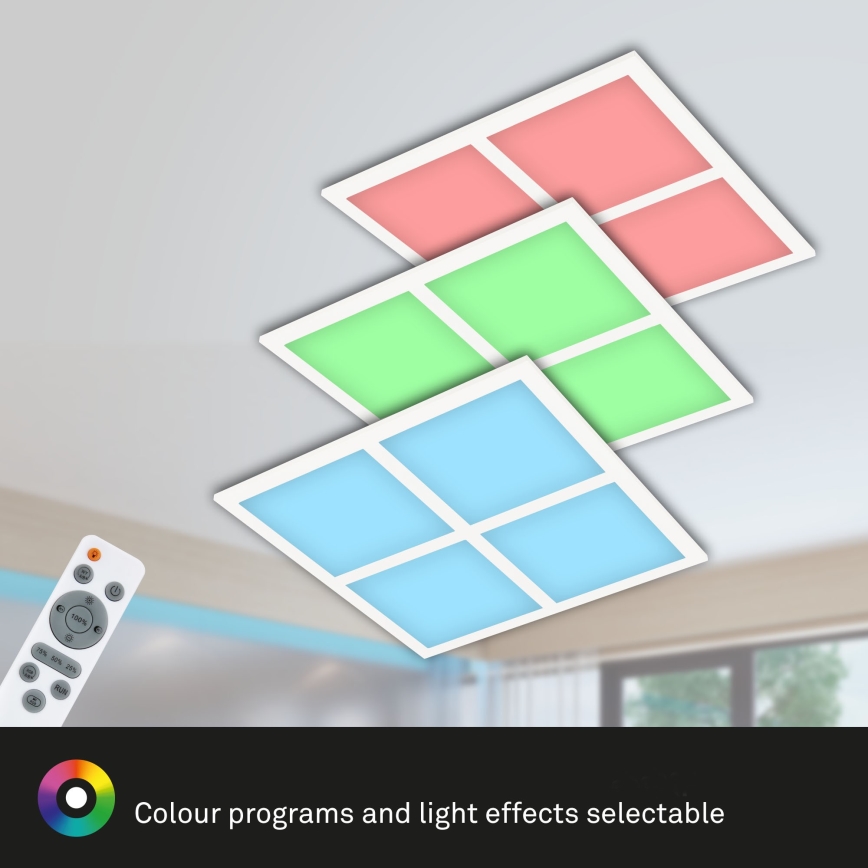 Briloner 7387-016 - LED RGBW dimmbare Deckenleuchte LED/24W/230V 3000-6500K + Fernbedienung