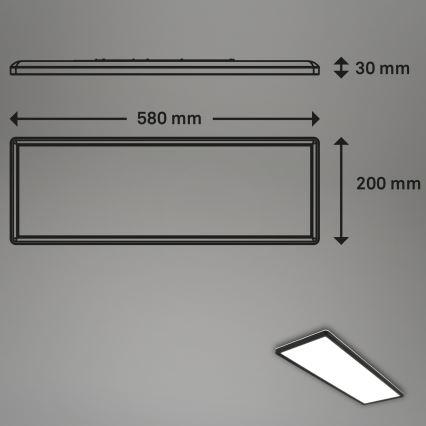 Briloner 7402-415 - LED-Deckenleuchte SLIM LED/22W/230V