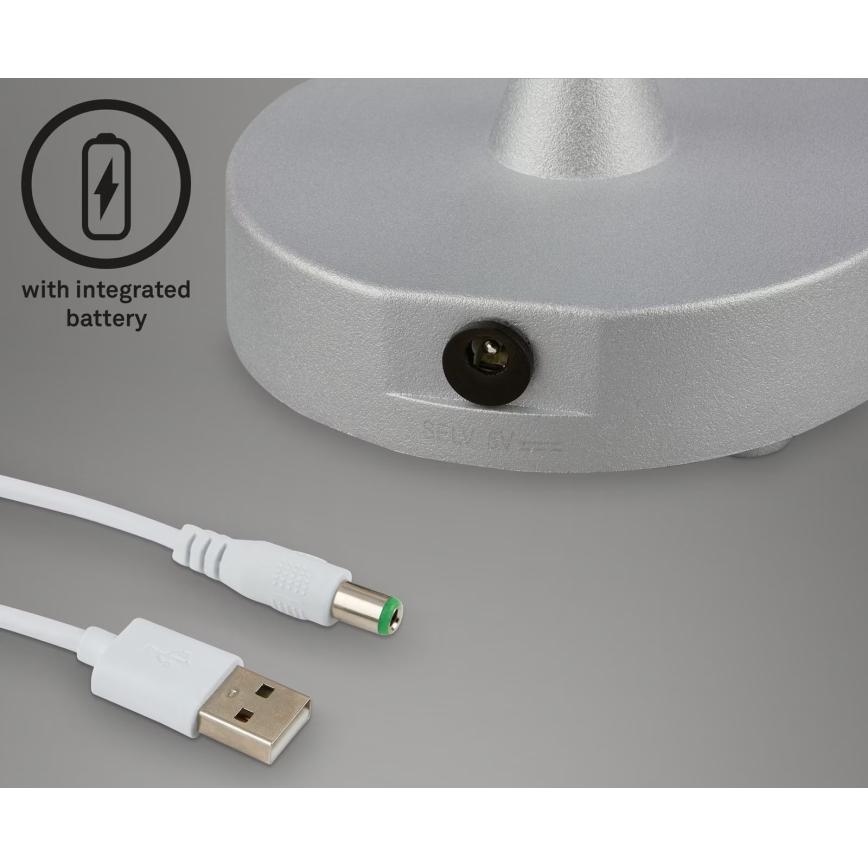Briloner 7445-014 - Dimmbare, aufladbare LED-Outdoor-Tischleuchte LED/3W/5V IP44 2000 mAh