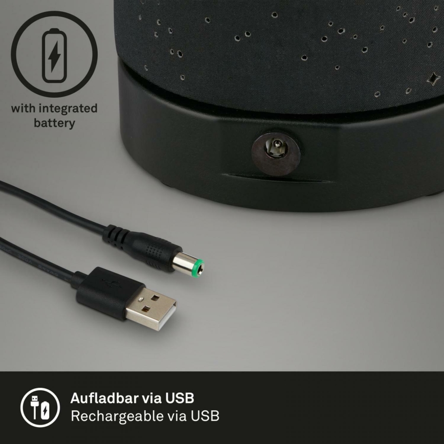 Briloner 7449-015 - Dimmbare LED-Außenleuchte mit Touch-Funktion STARRY SKY LED/3W/5V IP44 schwarz