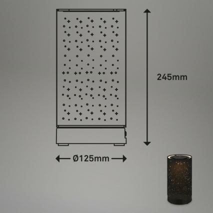 Briloner 7449-015 - Dimmbare LED-Außenleuchte mit Touch-Funktion STARRY SKY LED/3W/5V IP44 schwarz