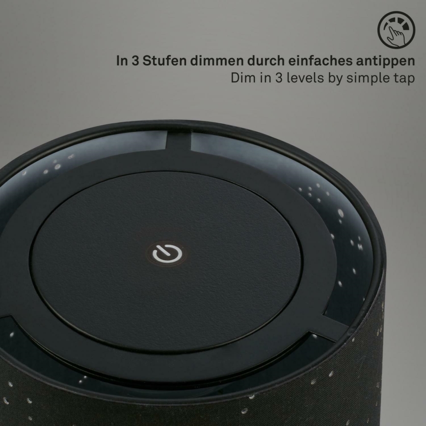 Briloner 7449-015 - LED dimmbare Außen-Touchlampe STARRY SKY LED/3W/5V IP44 2000 mAh schwarz