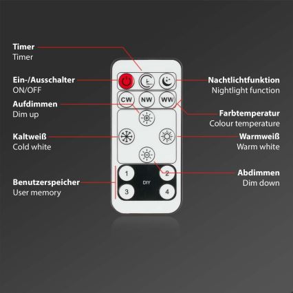 Briloner 7459-417 - Dimmbare LED-Deckenleuchte DECO LED/24W/230V 2700-6500K + Fernbedienung