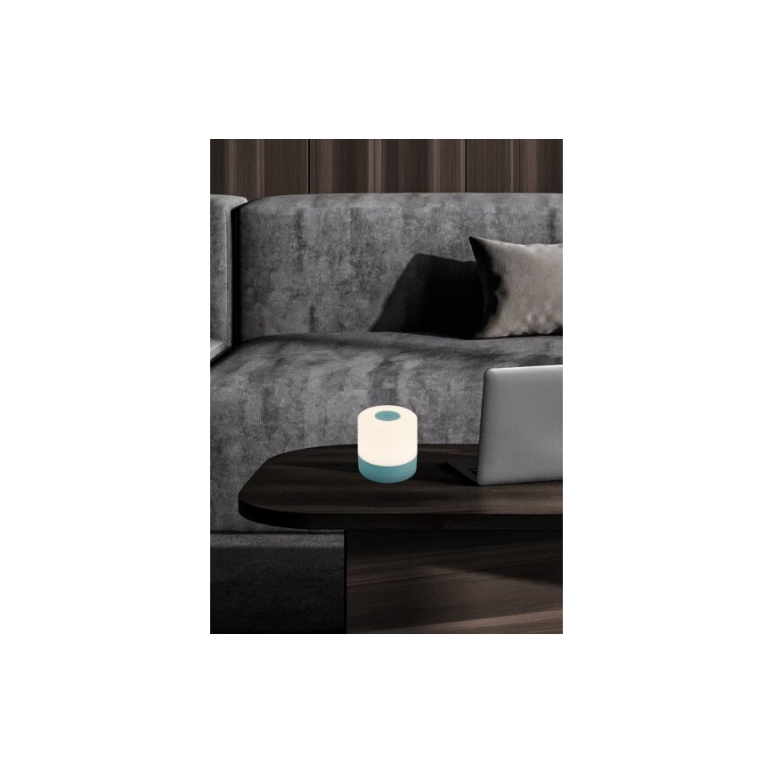 Briloner 7461010 - Dimmbare, aufladbare LED-Outdoor-Tischleuchte LED/2W/5V IP44 1200 mAh blau