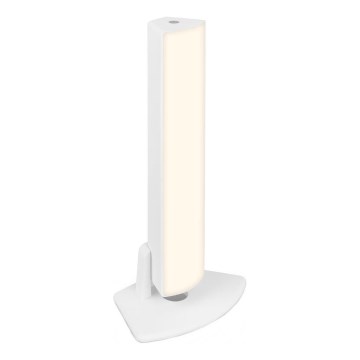 Briloner 7474-016 - LED dimmbare, berührungsaktivierte, wiederaufladbare Außen-Tischlampe 2in1 LED/7W/5V 2x2200 mAh USB 3000K IP44 weiß
