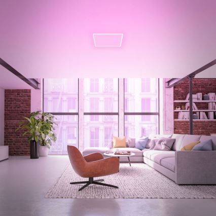 Briloner 7491-016 - LED RGBW dimmbare SMART-Deckenleuchte LED/22W/230V 4000K 42x42 cm Wi-Fi Tuya + Fernbedienung
