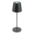 Briloner 7507015 - LED RGB dimmbare wiederaufladbare Outdoor-Tischlampe 2in1 LED/2,5W/5V IP44 Anthrazit
