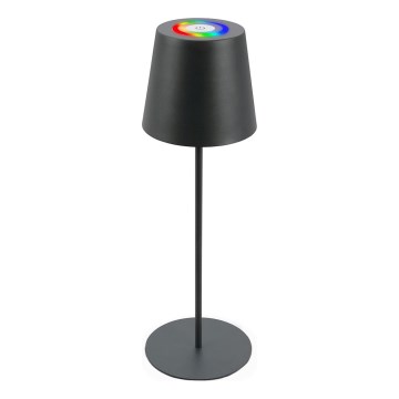Briloner 7507015 - LED RGB dimmbare wiederaufladbare Outdoor-Tischlampe 2in1 LED/2,5W/5V IP44 Anthrazit