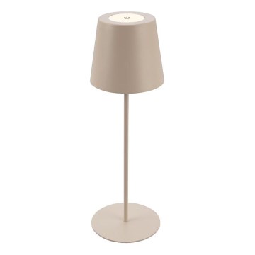 Briloner 7508011 - LED dimmbare wiederaufladbare Außen-Tischlampe 2in1 LED/2,5W/5V IP44 beige
