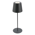 Briloner 7508015 - LED dimmbare wiederaufladbare Außen-Tischlampe 2in1 LED/2,5W/5V IP44 schwarz