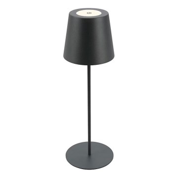 Briloner 7508015 - LED dimmbare wiederaufladbare Außen-Tischlampe 2in1 LED/2,5W/5V IP44 schwarz