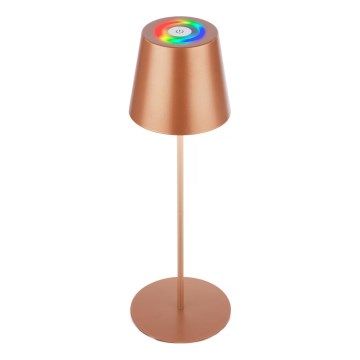 Briloner 7510013 - LED RGBW dimmbar, wiederaufladbare Außen-Tischlampe CALIDA LED/2,5W/5V IP44 1200 mAh bronze