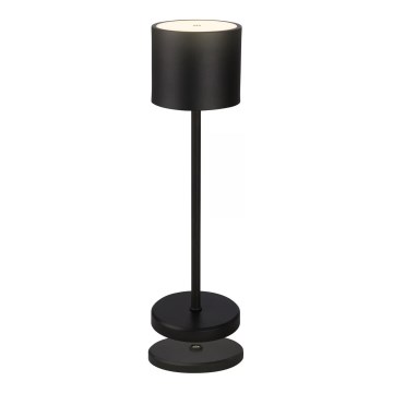 Briloner 7521015 - SIGO dimmbare, wiederaufladbare LED-Tischlampe für den Außenbereich LED/2,5W/5V IP44 2600 mAh schwarz