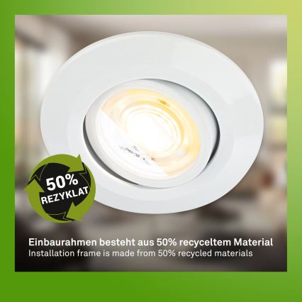 Briloner 7586036 - Set 3x LED-Badezimmer-Einbauleuchten KLIRA LED/4,9W/230V 2500/3000/4000K IP23 weiß