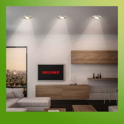 Briloner 7587032 - Set 3x dimmbare LED-Badezimmer-Einbauleuchten KLIRA LED/4,9W/230V 2500/3000/4000K IP23 mattchrom