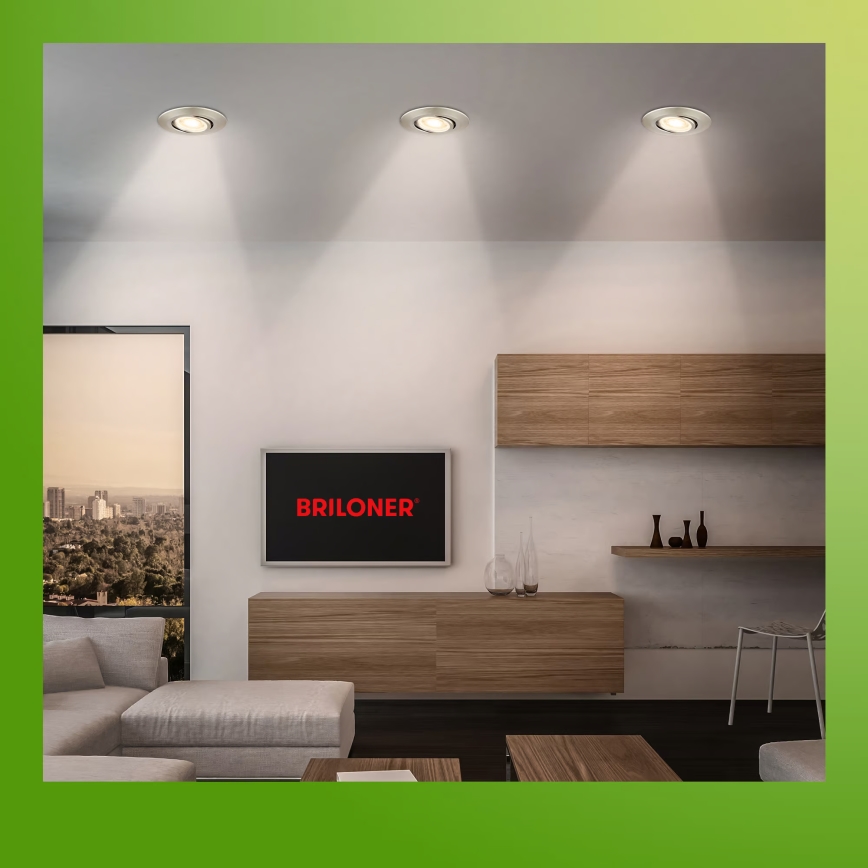 Briloner 7587032 - Set 3x dimmbare LED-Badezimmer-Einbauleuchten KLIRA LED/4,9W/230V 2500/3000/4000K IP23 mattchrom