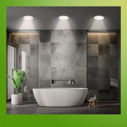 Briloner 7589036 - 3er-Set dimmbare LED-Badezimmer-Einbauleuchten KLIRA LED/4,9W/230V 2500/3000/4000K IP44 weiß