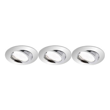 Briloner 8309-038 - SET 3x LED dimmbare Einbaubeleuchtung 3xLED/5W/230V