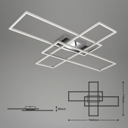 Briloner - Dimmbare LED-Aufbauleuchte FRAME LED/50W/230V