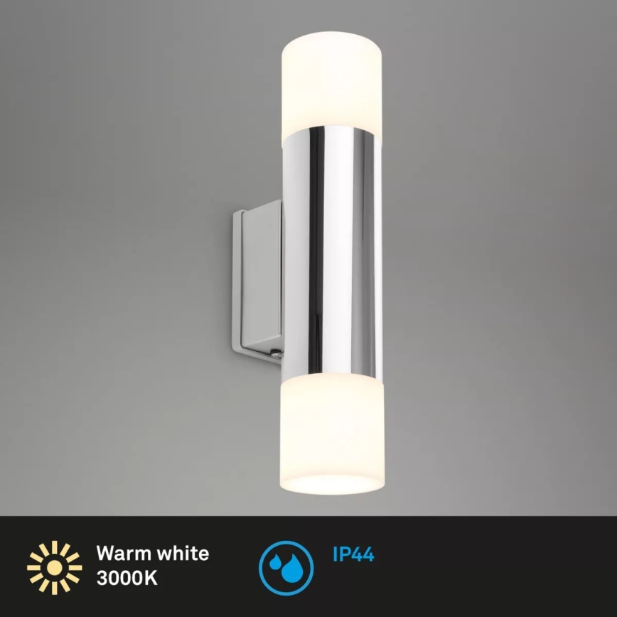 Briloner - LED-Badezimmer-Wandleuchte 2xGU10/4,8W/230V IP44 3000K glänzender Chrom