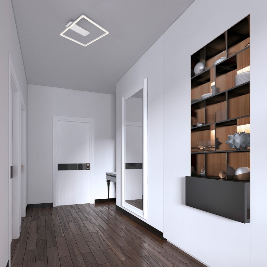 Briloner - LED-Deckenleuchte FRAME LED/14W/230V 3000K 30x32 cm mattchrom
