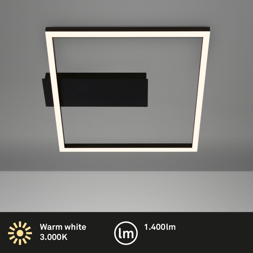 Briloner - LED Deckenleuchte FRAME LED/14W/230V 3000K 30x32 cm schwarz