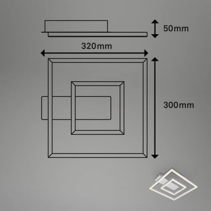 Briloner - LED-Deckenleuchte FRAME LED/22W/230V 3000K 30x32 cm matt-chrom
