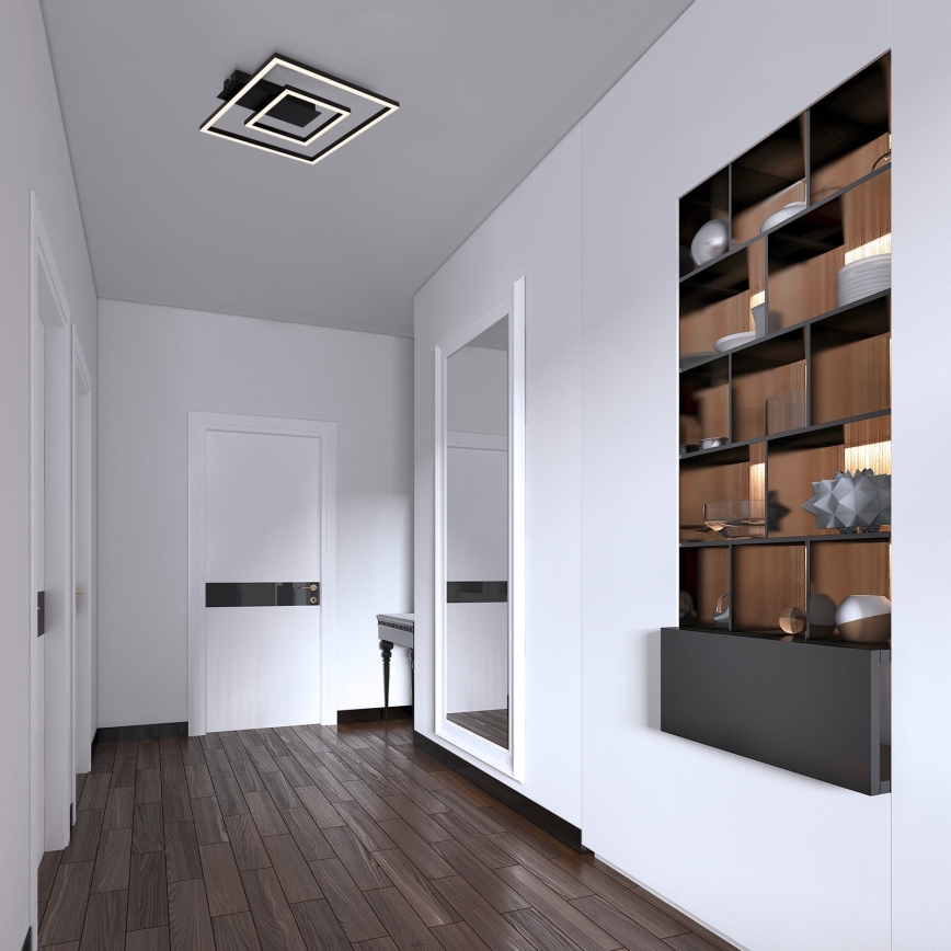 Briloner - LED Deckenleuchte FRAME LED/22W/230V 3000K 30x32 cm schwarz