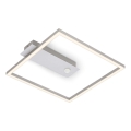 Briloner - LED-Deckenleuchte mit Bewegungs- und Dämmerungssensor FRAME LED/14W/230V 3000K 30x32 cm matt-chrom