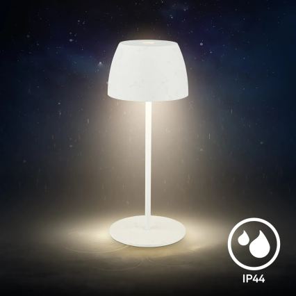 Briloner  - MINI LED-Tischlampe für den Außenbereich, dimmbar, wiederaufladbar, mit Touch-Bedienung, LED/2,5W/5V IP44 1800 mAh, weiß