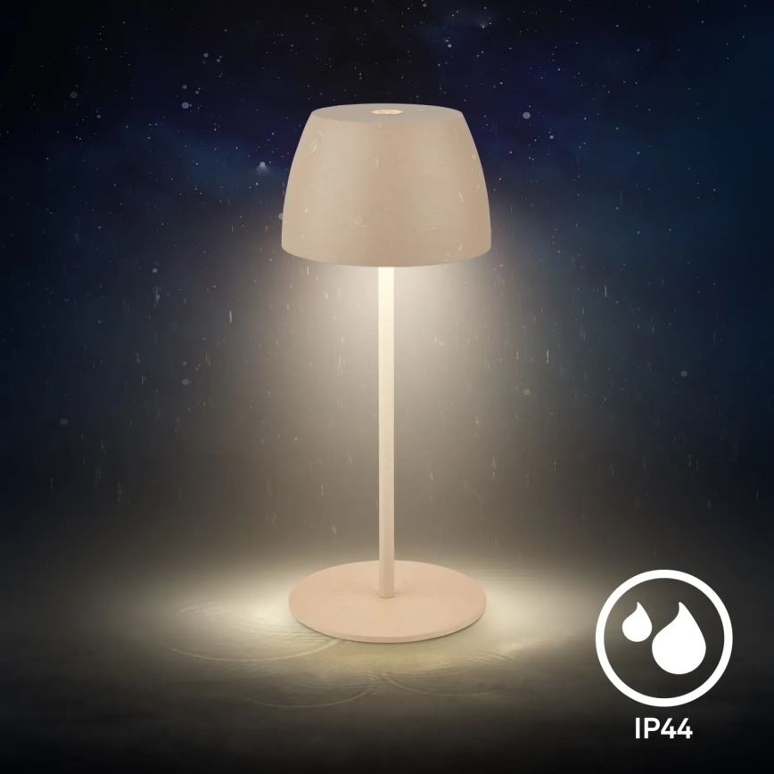 Briloner - LED-dimmbar, wiederaufladbar, Touch-Außen-Tischleuchte MINI LED/2,5W/5V IP44 1800 mAh beige