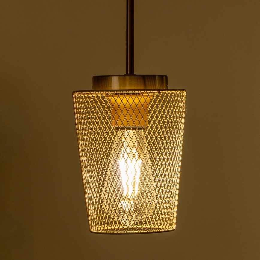 Briloner - Netzkabel mit Lampenkorb SEVENTIES Schwarz/Gold