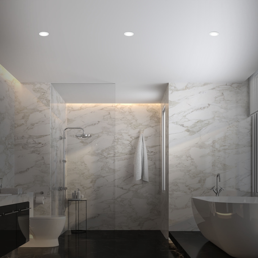 Briloner - SET 3x RGBW Dimmbare LED-Badezimmer-Einbauleuchte LED/4,8W/230V 3000-6500K IP65 + Fernbedienung