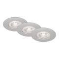 Briloner - SET 3x Dimmbare LED-Leuchte für das Badezimmer LED/4,9W/230V IP44