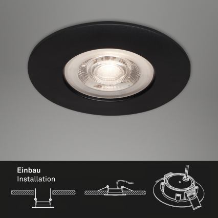 Briloner - SET 3x LED-Deckenleuchte für das Badezimmer LED/4,9W/230V IP44 schwarz