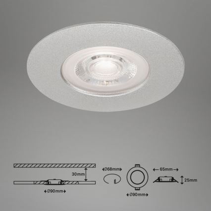 Briloner- SET 3x LED-Deckenleuchte für das Badezimmer LED/4,9W/230V IP44 silbern