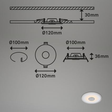 Briloner - SET 3x LED-Deckenleuchte für das Badezimmer LED/6W/230V IP44 Chrom