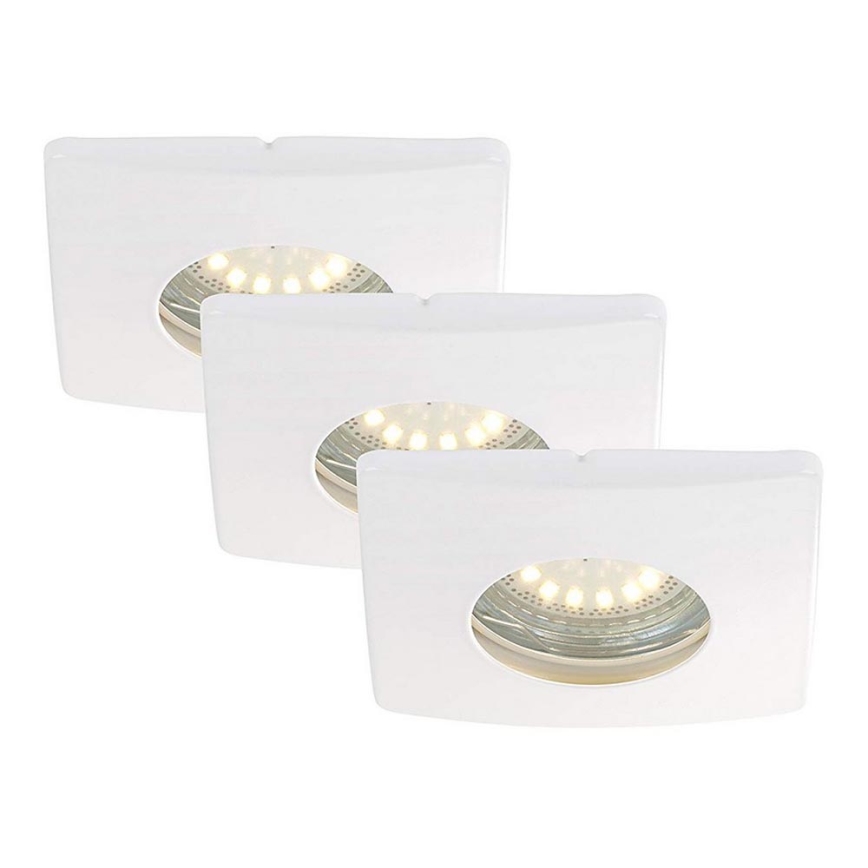 Briloner - SET 3xLED Badezimmer Einbauleuchte ATTACH 3xGU10/4W/230V IP44